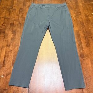 BYLT Mens Premium Basics Pants Chinos Dark Gray Flat Front Fits‎ 38x30 (tag 40)